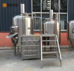 300L Capacity Brewhouse Equipment , Stainless Steel 3 Vessel Brewhouse