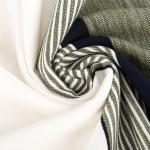 Breathable And Soft Striped Cotton Fabric For Casual Wear With Bamboo Denim