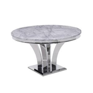Quality Round Marble Top Grey SS Steel Furniture Dining Table wholesale