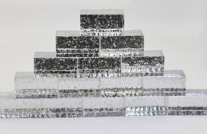 Quality Eco Friendly Parallel Crystal Predrilled 6x8 Glass Block Bricks wholesale
