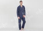 Personalised Mens Long Pyjamas Set / Mens Luxury Loungewear Set Anti Shrink