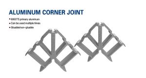 Quality Height 40mm Aluminum Corner Joint For Outdoor Sunroom Door And Window Frame wholesale