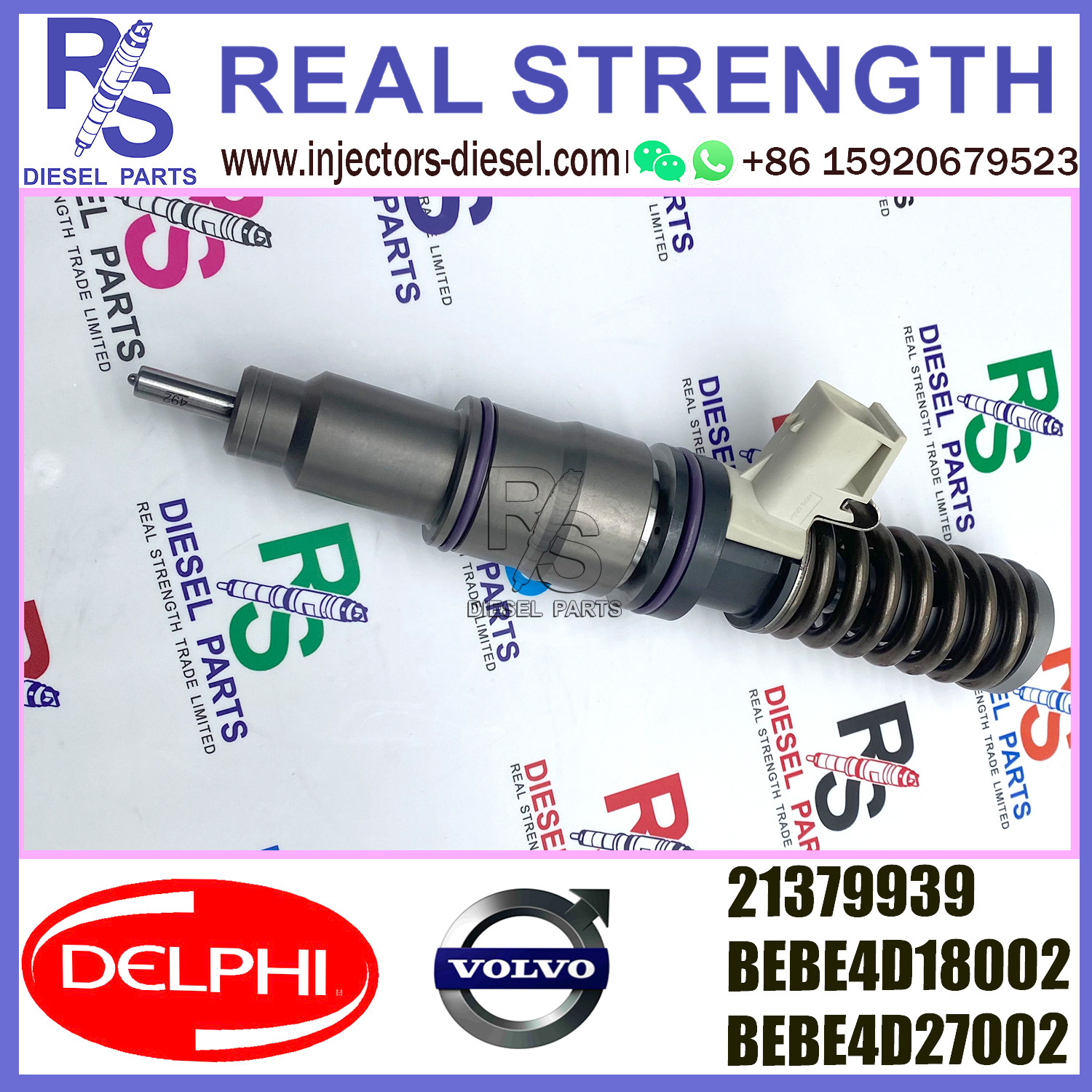 DELPHI 4pin injector 21379939 Diesel pump Injector V-O-L-V 21379939 BEBE4D18002 BEBE4D27002 E3.18 for V-O-L-V PENTA MD13