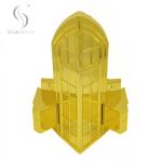 Gold PP Recycled Material Cross-Shaped Coffin Corners, Coffin Accessories 15#G