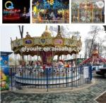 Luxury Theme Park Carousel / Portable Merry Go Round Ride For Kiddie Ride
