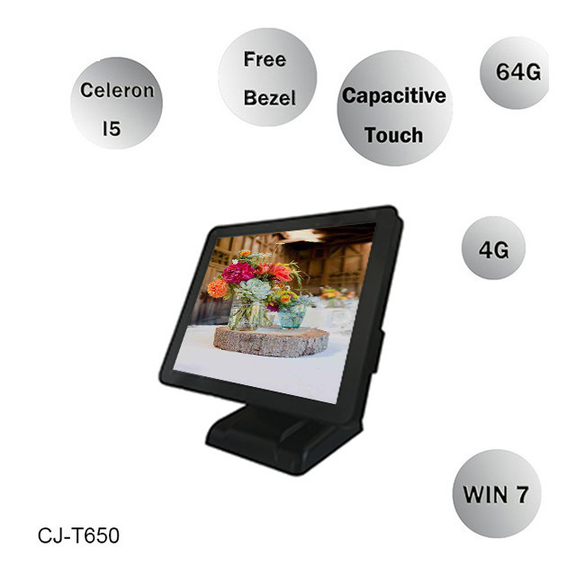 Capacitive Touch Screen Pos Cash Register TFT LED With Adjustable Stand