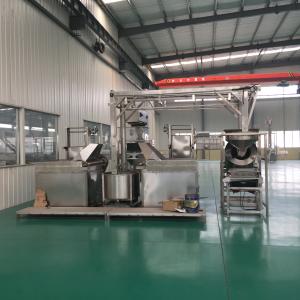 Quality Automatic Batch Groundnut Frying Machine , Industrial Nut Frying Line wholesale