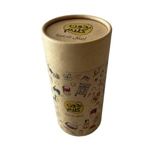 Quality Custom 150gsm Kraft Paper Cans Packaging Recycled Tube Tea Box wholesale