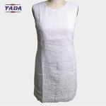 Ladies summer sleeveless loose a line cotton ladies office lady formal dress