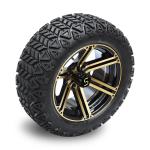 Golf Cart 14'' Bronze/Black Rims And 22*10-14 Off-road Tires Combo Including Lug