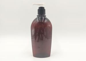 Quality Amber Color Flat Shape PET Custom Cosmetic Bottles For Hand Sanitizers wholesale