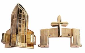 Quality Electric Plating Coffin Hardware , Casket Parts Bronze Color OEM / ODM Available wholesale
