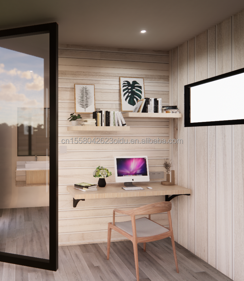 EU Garden Wooden Cabins Wall 75mm Wave Sandwich Panel Customized Color Assembled Houses for Home Studio Manufacturers