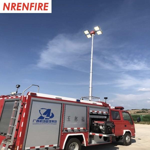 Fire Tender Mounted 6m pneumatic telescopic mast 4x180W LED Lights-pneumatic