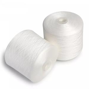 Quality Raw White 100% Polyester Ring Spun Yarn Polyester Thread 40s/2 40s/3 wholesale
