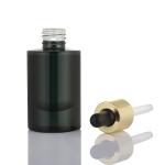 30ml Black Frosted Glass Round Modern Novel Design Cosmetic Packaging Serum