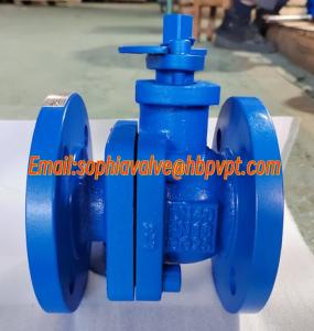 Quality DIN3357 DN40 PN16 GG25 cast iron flanged ball valve wholesale