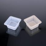 Disposable Clear Mooncake PET Plastic Blister Tray Food Grade 6.8*6.8*3.4cm