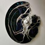 Metal Round Wall Object Mirror Decoration Unique Interior Welding Design