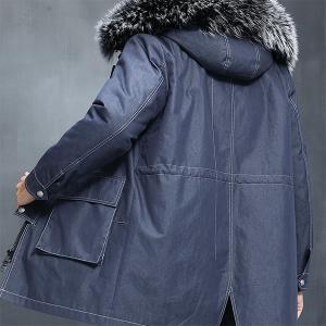 Quality Denim Ready Made Garments Mens Parka Jacket 300gsm 3XL 5XL wholesale