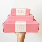 Custom Logo Printing Cardboard Shipping Mailer Box Pink Cosmetics Mailing