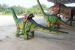 Lifelike Green Brachiosaurus Dinosaur Ride For City Plaza Playground