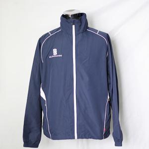 Quality Custom Logo Fitted Track Jacket , Dark Blue Windbreaker Track Jacket wholesale
