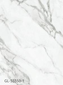 Quality 6mm Light Grey Marble Vinyl Flooring Dampproof Nature Friendly Scratch Resistant GKBM Greenpy GL-S5550-1 wholesale