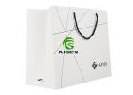 Personalised White Gift Paper Handle Shopping Bags Reusable With Your Own Logo