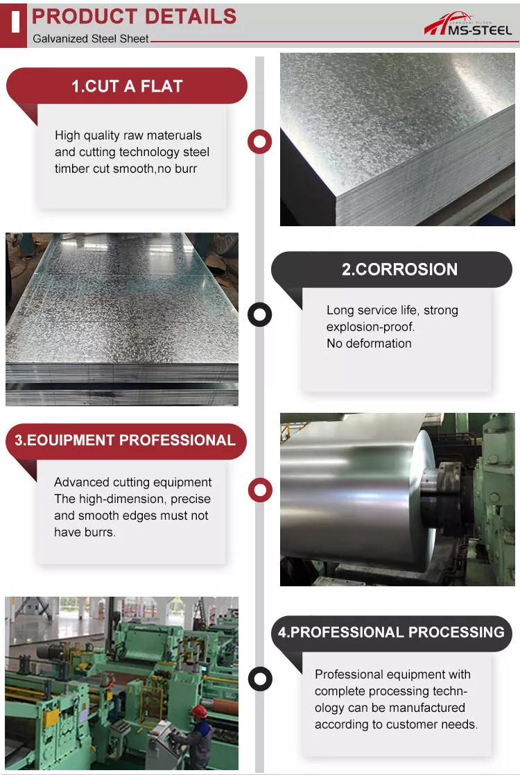 Hot Dipped Galvanized Steel Plate Material Hot Cold Rolled 1-12m