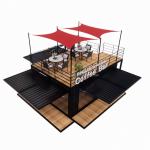 Shop 20ft Park BBQ Container Mobile Portable Assembly Coffee Bar Wooden House