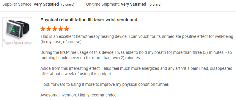 FDA Portable Laser Watch For High Blood Pressure ，Medical Physical Therapy Equipment