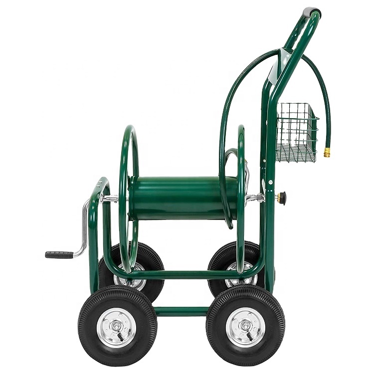 Sturdy Heavy Duty Water Hose Reel Cart for Garden Tools 60*102*42.5cm 100KGS Capacity