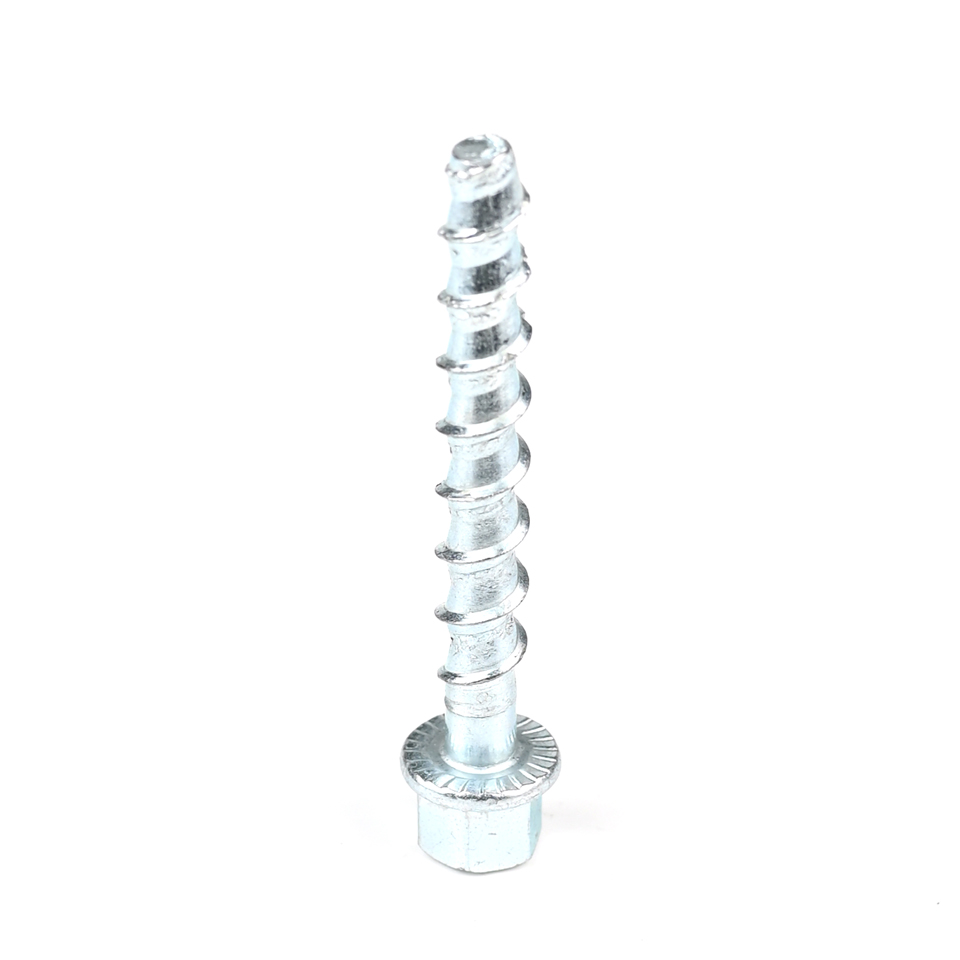 HEX Flange ZINC Plated Carbon Steel Concrete Masonry Screw Anchors for Ceiling System