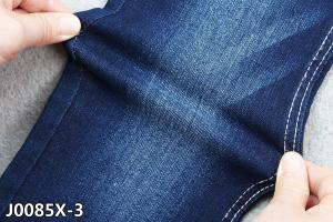 Quality 9.4 Oz Middle Weight TR Denim Twill Fabric Slub Effect In Warp Direction Blue Cyan wholesale