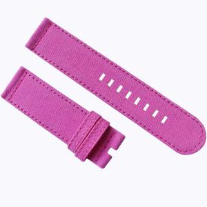Quality 24mm Canvas Strap Watch Band , Cloth loops Rose Red Watch Band wholesale