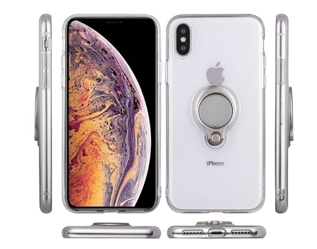 Color Clear Ring Magnetic Car Mount Holder Soft TPU Case Back Cover For Samsung J7 2018 S7 Edge A6 Plus/J8 2018/A9 STAR