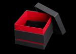 Black & Red Paper Watch Box Cardboard Covered Gift Packaging Custom Logo