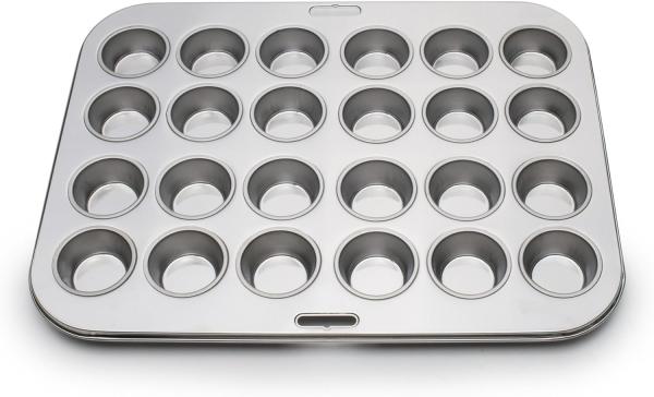 Stainless Steel Cupcake Baking Cups Mini Muffin Pan Cups, & Non-Stick Muffin