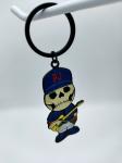 Plating Zinc Alloy Keychain Skeleton Play The Guitar Antique Finish