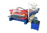 Color Paint Metal Roofing Sheet Making Machine With Double Cylinder Cutter