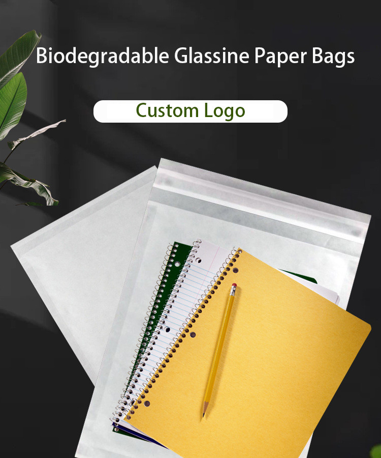 Customizable Size Logo And Fully Degradable Cellophane Glasin Paper Bags
