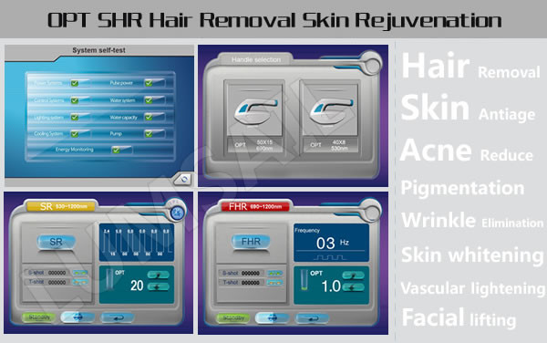 OPT SHR Permanent Hair Removal Machine For Unwanted Facial Hair / Men's Body Hair