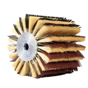 Quality Customized Sandpaper Strip Tampico Sisal Strip Roller Brush For WPC Wood Polishing wholesale