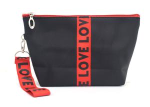 Quality Waterproof Zippered Cosmetic Bag Polyester Travel Makeup Organizer Bag With Strap wholesale