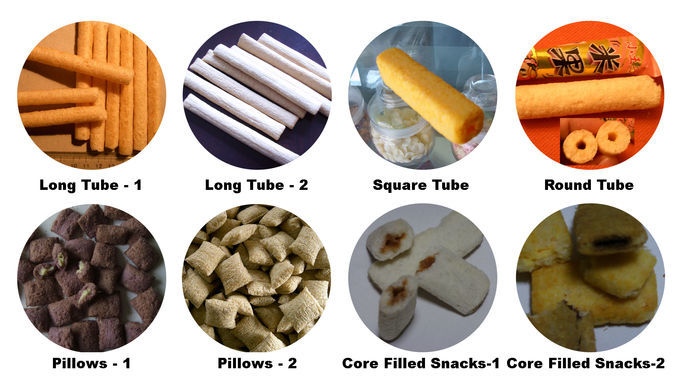 Siemens PLC Control Snack Food Extruder Machine For Puffs / Pastry / Filled Snacks