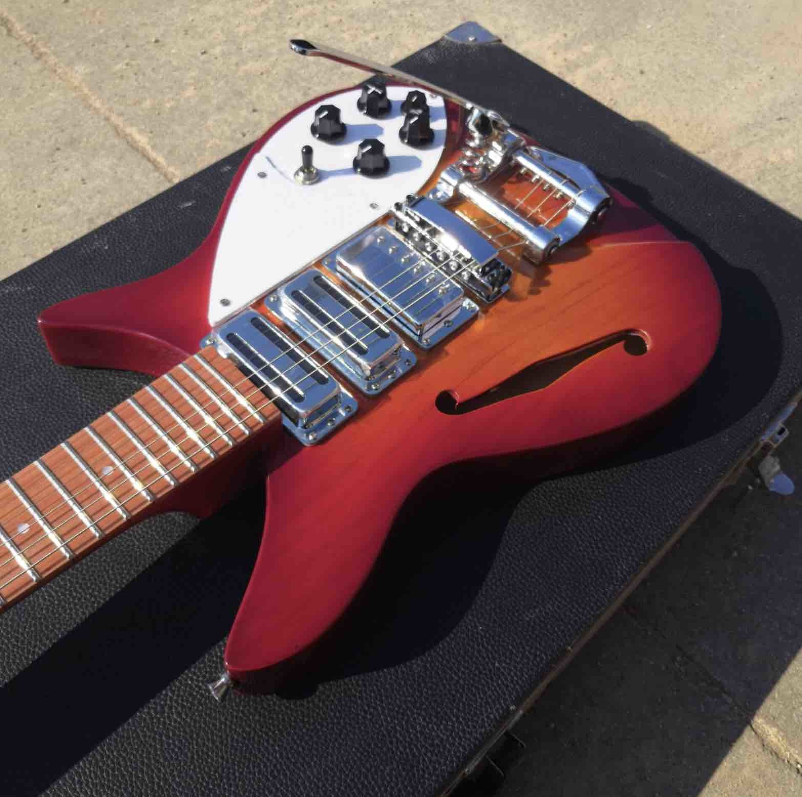 Custom F Hole Ricken 325 Electric Guitar in Cherry Red Body Kinds Color