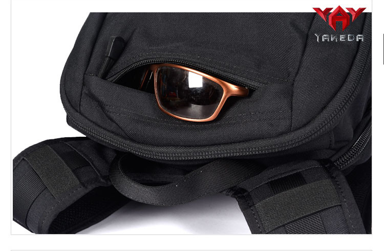 Black Casual Military Fabric Tactical Day Pack / 25L Folding Travel Daypack
