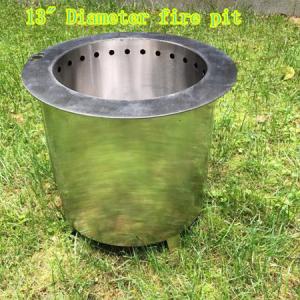 Quality Outdoor Smokeless Camp Stove Stainless Steel 13 Inch Double Flame Fire Pit wholesale