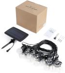 Shatterproof 49FT 15pcs Hanging Solar Bulb String Lights